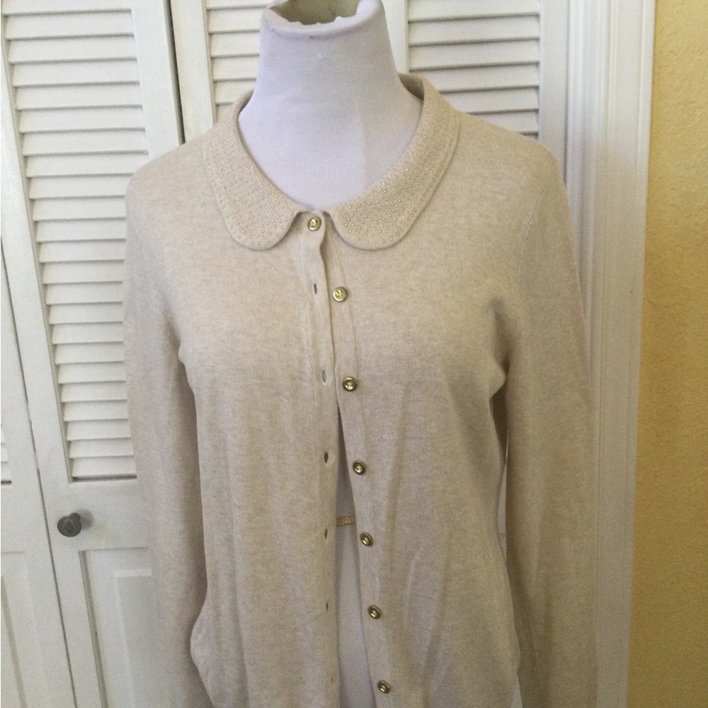 Merona Beige Button-Up Women's Cardigan